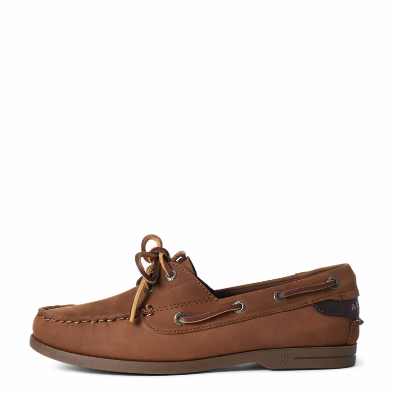 Ariat Antigua Boat Shoes Ladies in Walnut-1